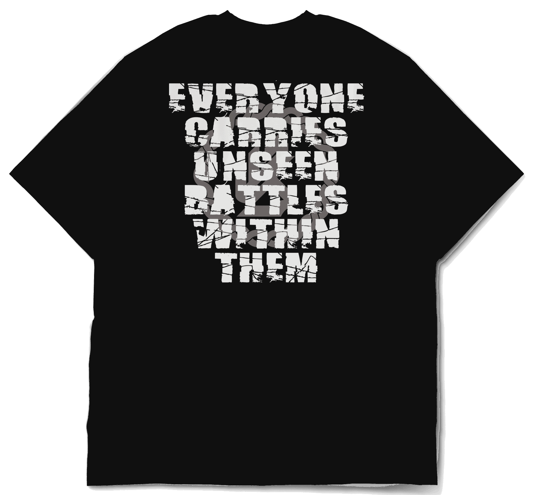 UNSEEN BATTLE OVERSIZE TEE - BLACK